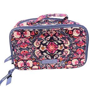 Vera Bradley Blush & Brush Makeup Case Magenta Medallion NWT